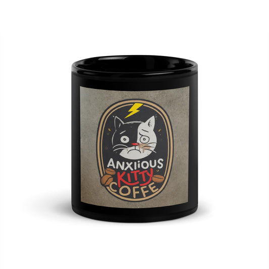 Anxiious Black Glossy Mug