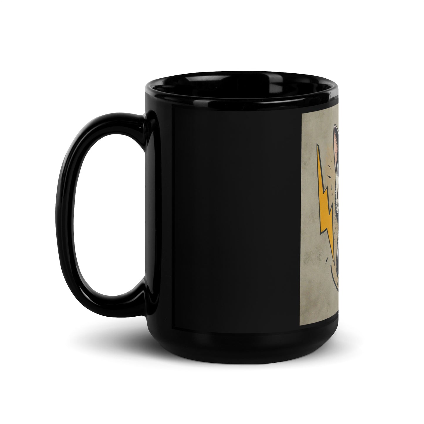 Anxius Black Glossy Mug